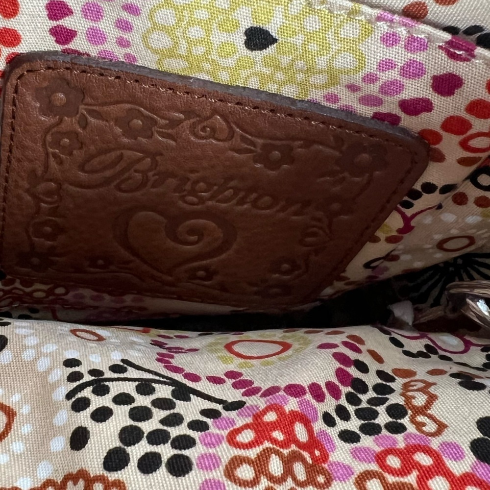 BRIGHTON Raffia Purse With Leather Trim & Braided Leather Strap - Picture 11 of 13